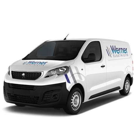 Marquage adhésif publicitaire sur une camionnette