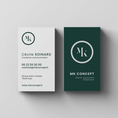 Cartes de visite recto verso